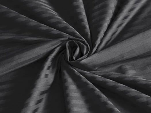 Bomullssatinark antracit stripe 90x200x30